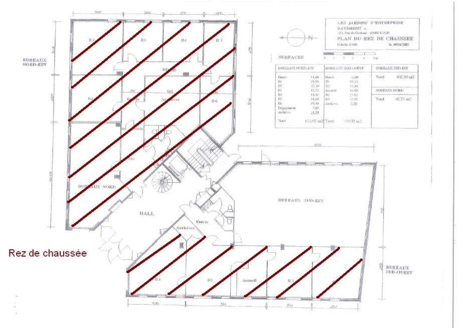 Bureau Lyon 690m² Location bureau Lyon Rhône OLBUR2313497 10